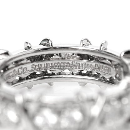 Tiffany Platinum Diamond Schlumberger Sixteen Stone Ring 54 7 5 of 6