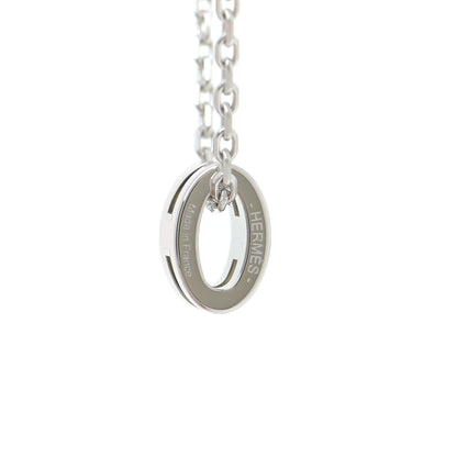 Hermes Palladium Mini Pop H Pendant Necklace Rose Dragee 6 of 7