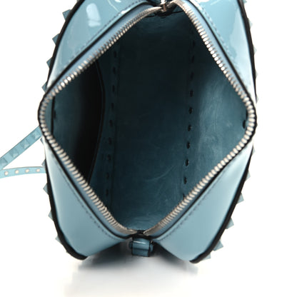 Valentino Garavani Patent Monochrome Rockstud Camera Crossbody Bag Atlantique 5 of 8