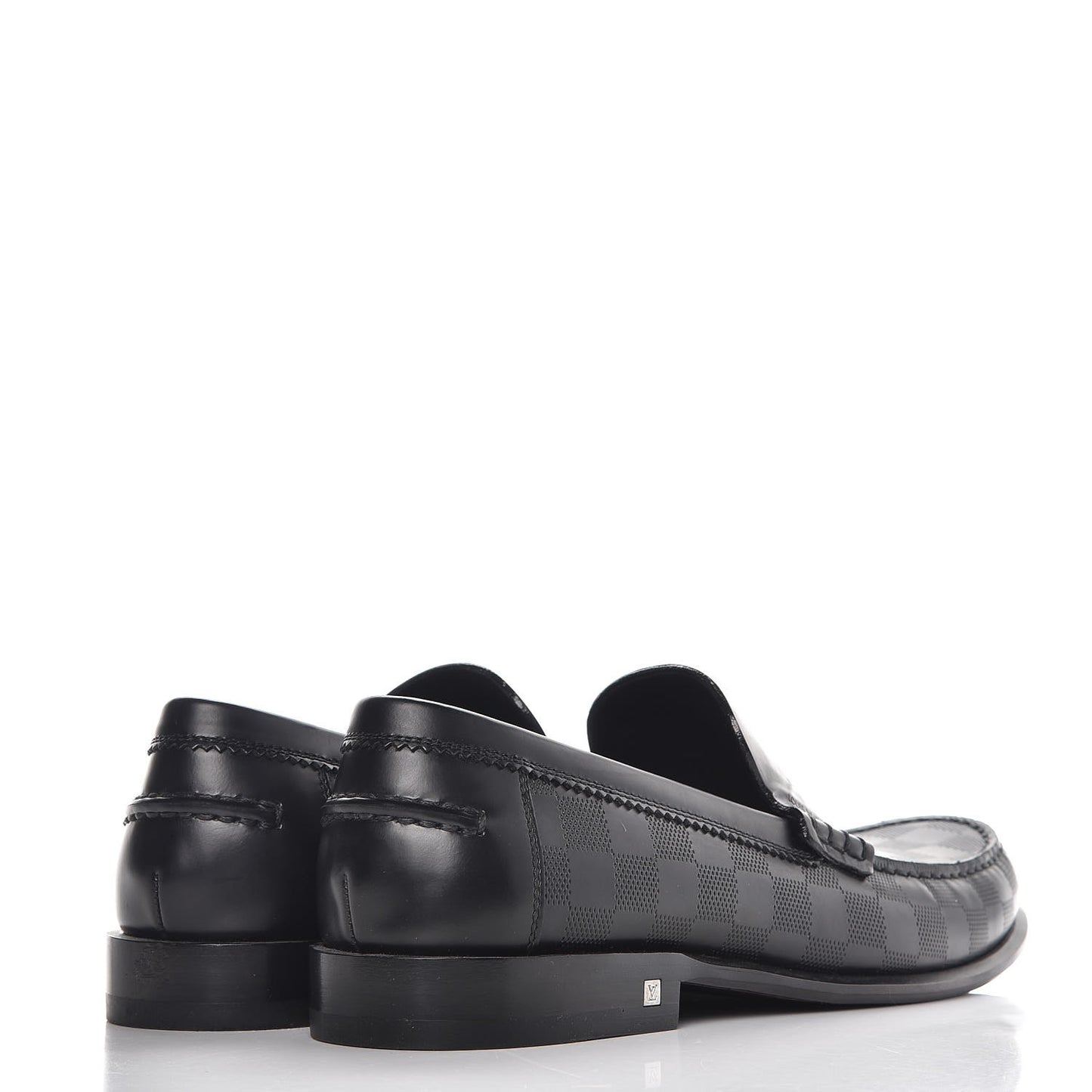 Mens Damier Infini Santiago Loafers 8 Black