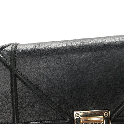 Christian Dior Grained Calfskin Diorama Wallet on Chain Pouch Black 10 of 15