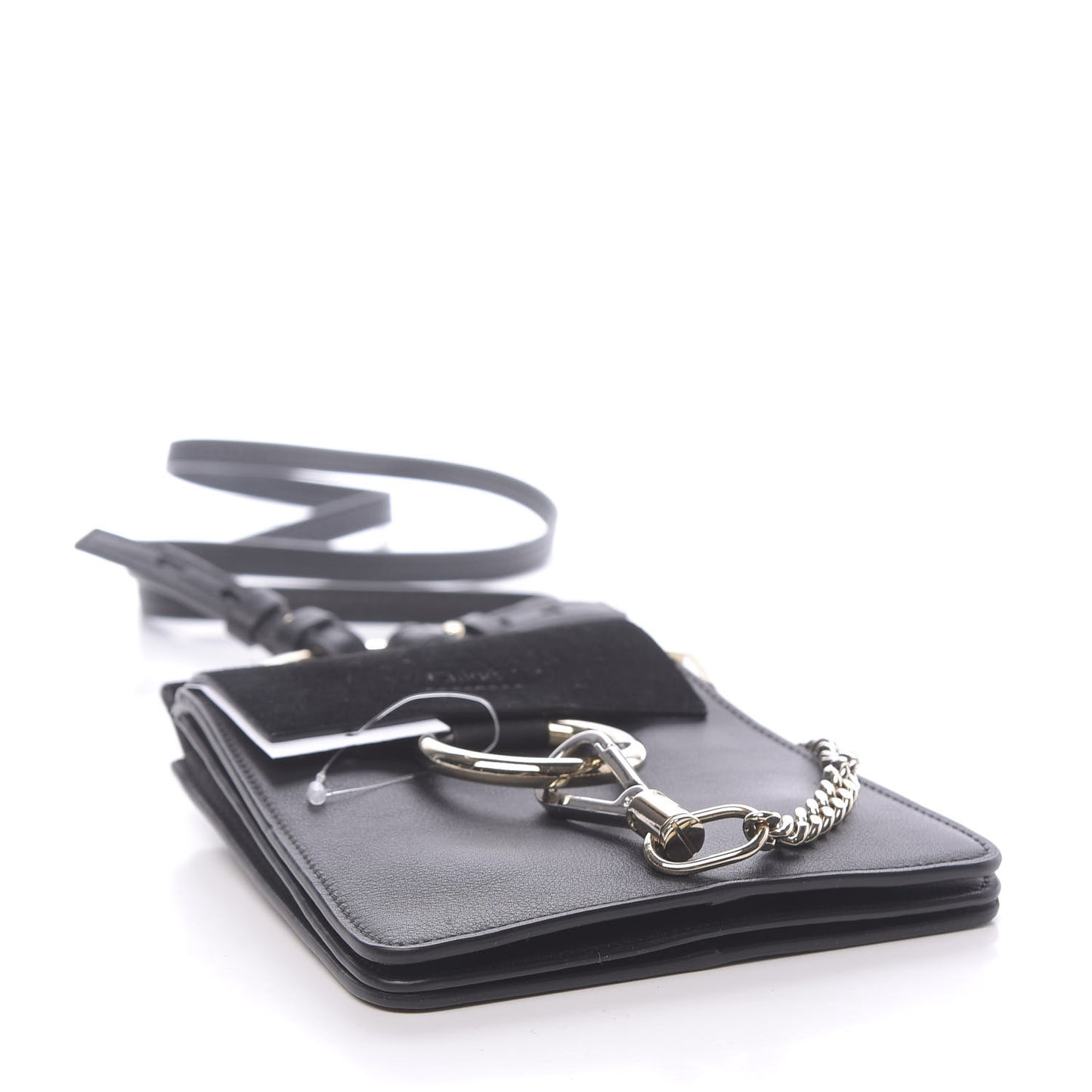 Suede Calfskin Mini Faye Bracelet Bag Black