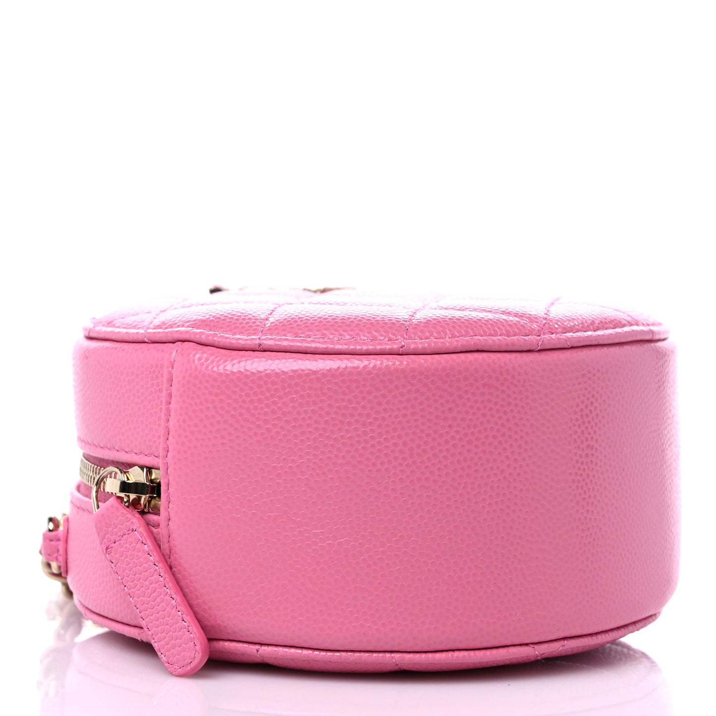 Caviar Quilted Gripoix CC Round Clutch With Chain Pink