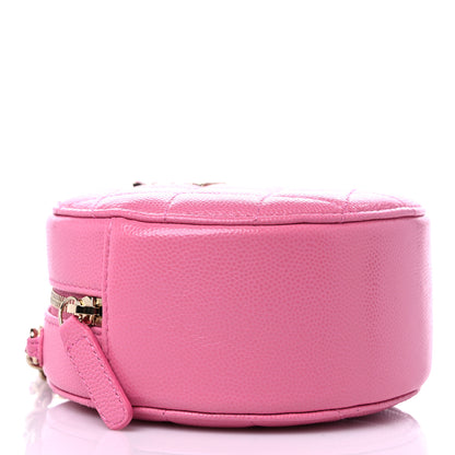 Chanel Caviar Quilted Gripoix CC Round Clutch With Chain Pink 4 of 11