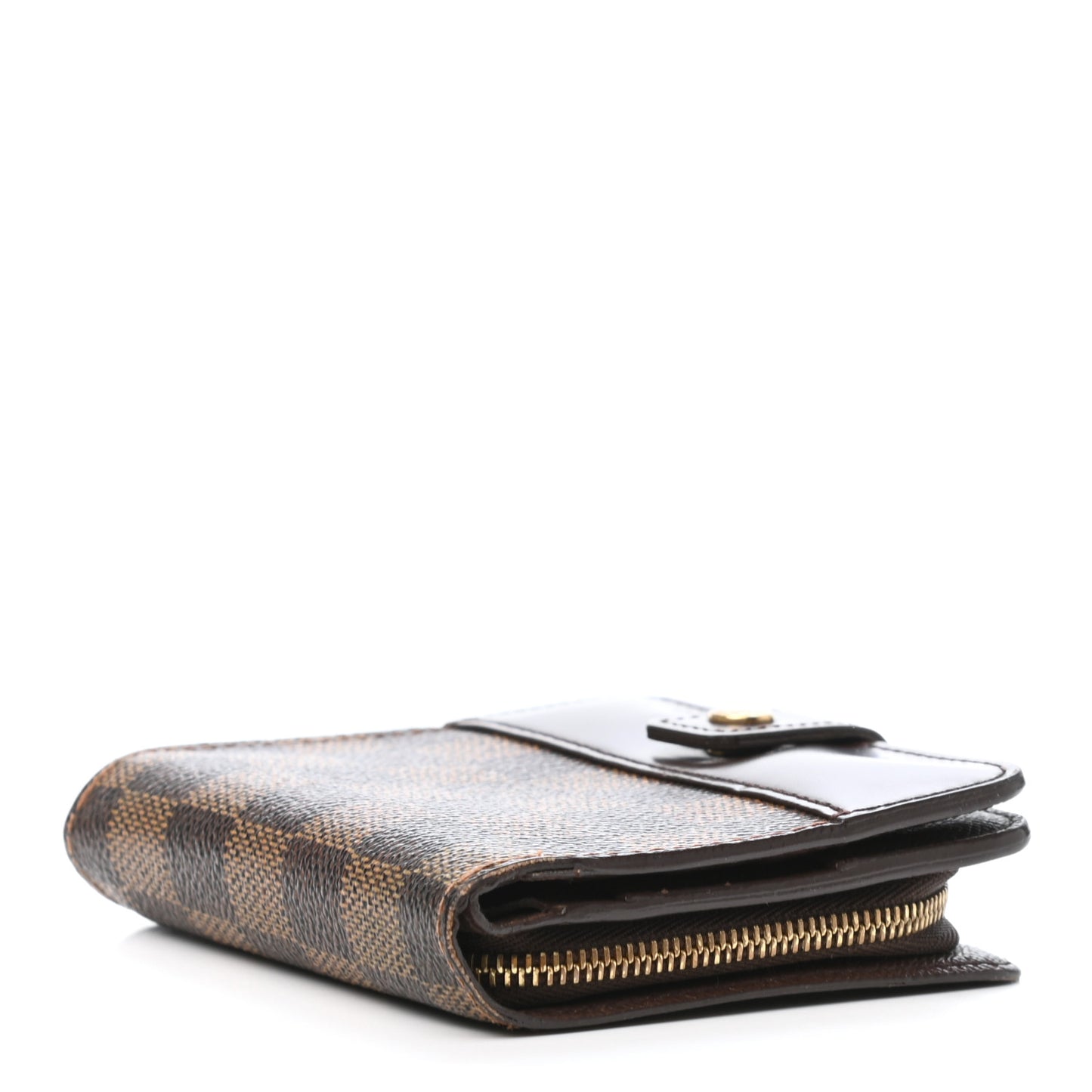 Damier Ebene Zippe Zipped Compact Wallet