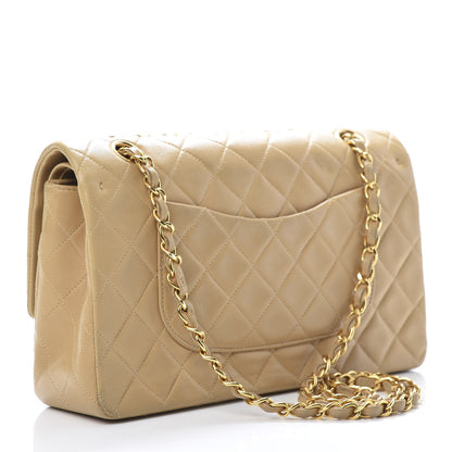 Chanel Lambskin Quilted Medium Double Flap Beige 3 of 18