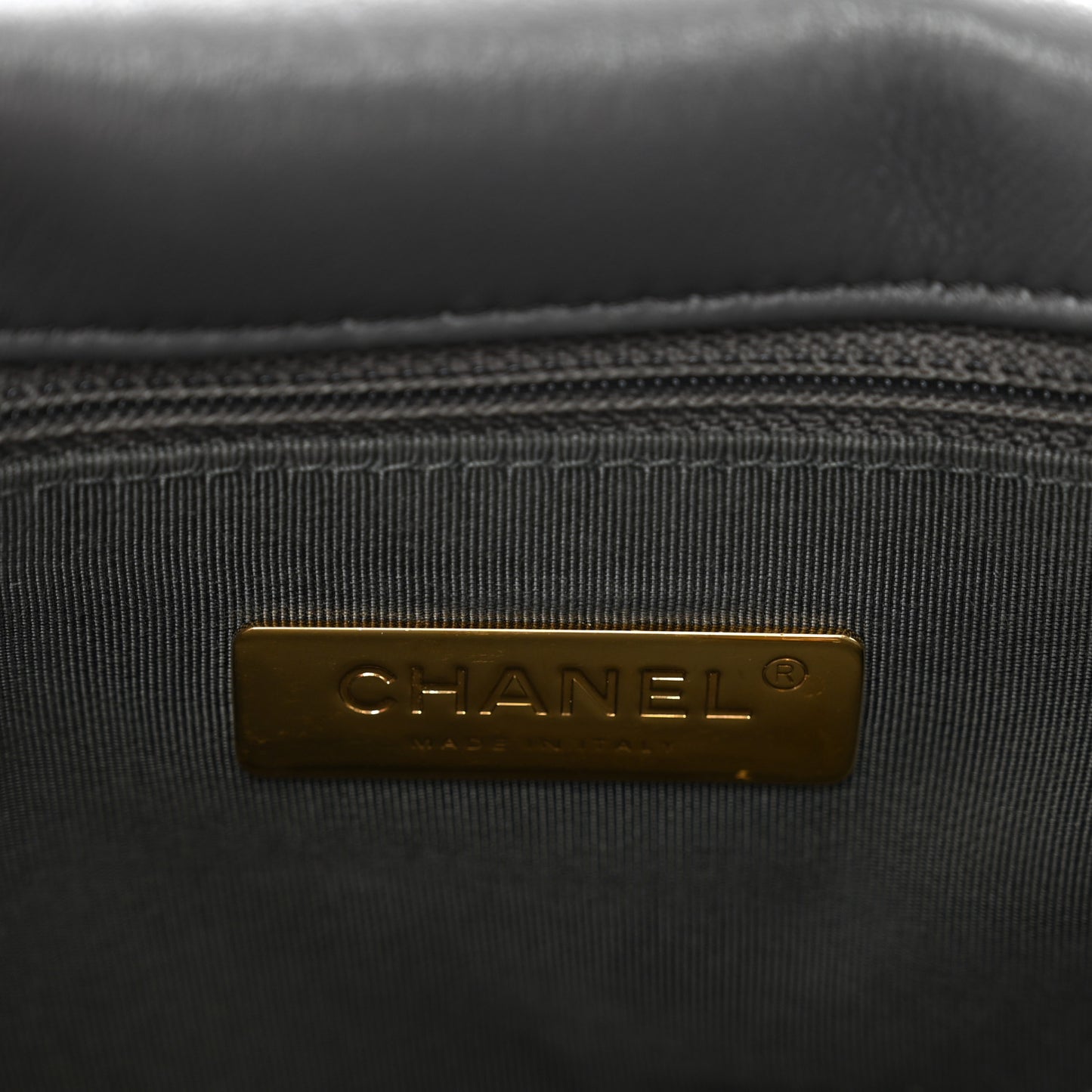 Lambskin Quilted Medium Chanel 19 Flap Dark Grey