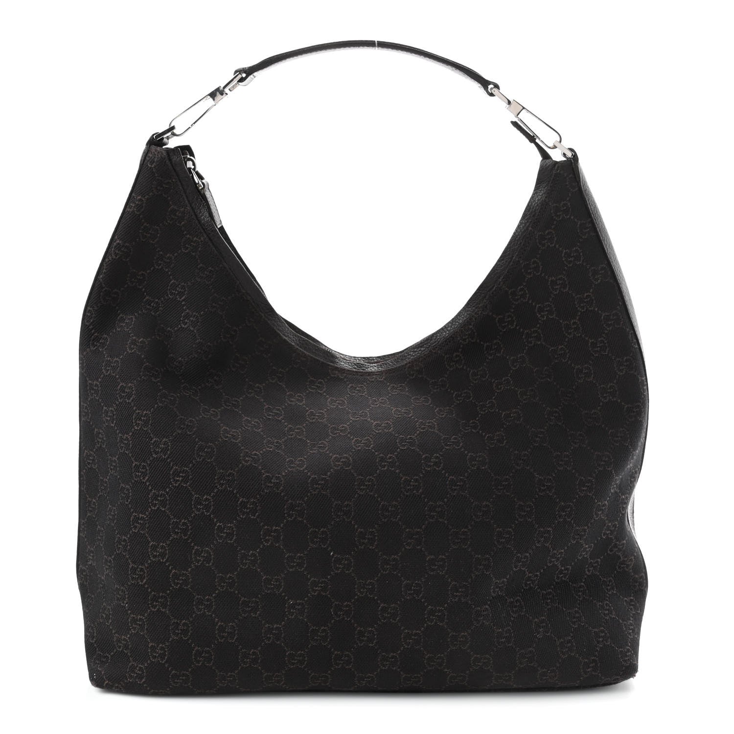Gucci Denim Monogram Hobo Dark Brown 1 of 4
