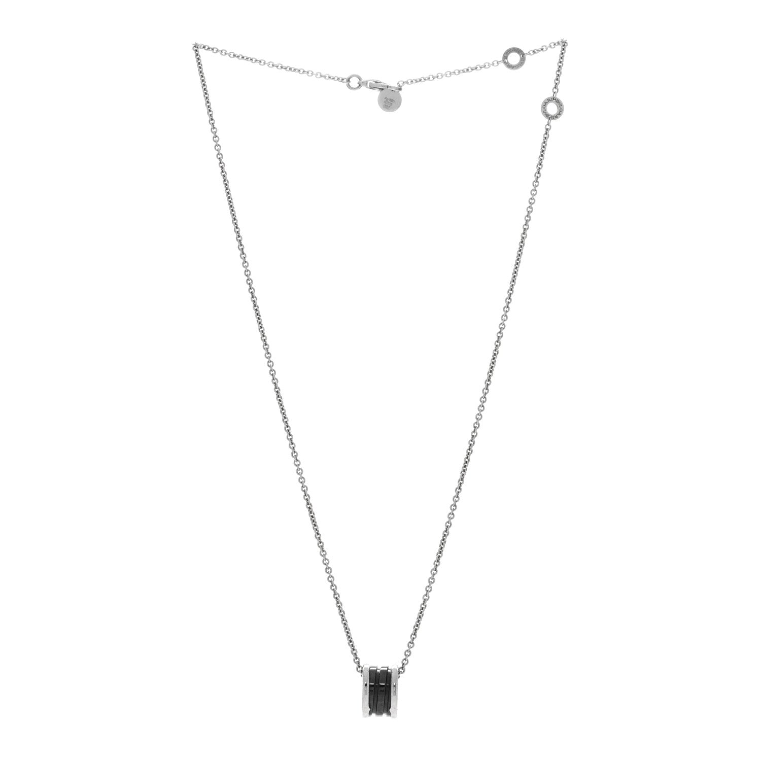 Bulgari Sterling Silver Ceramic Save The Children Pendant Necklace 2 of 5