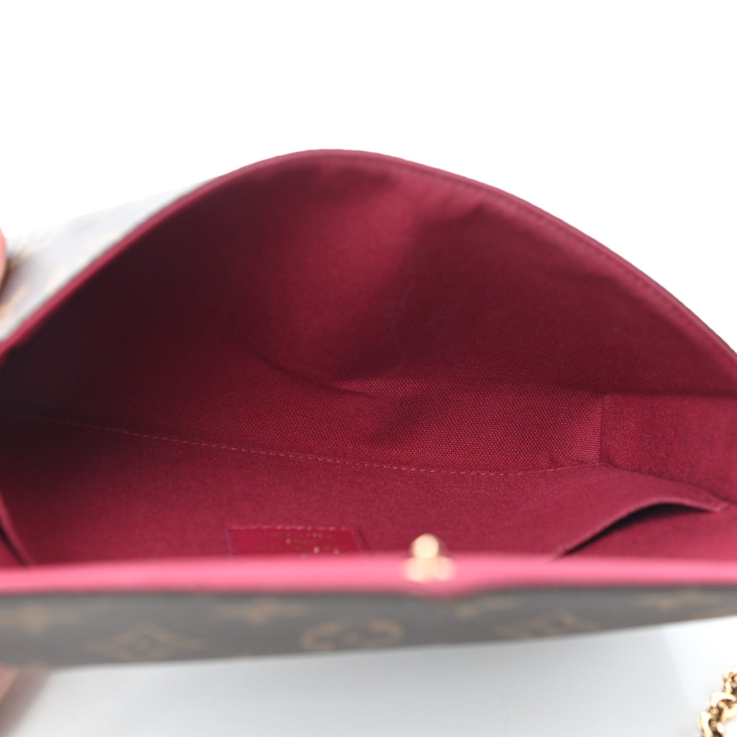 Monogram Pochette Felicie Chain Wallet Fuchsia