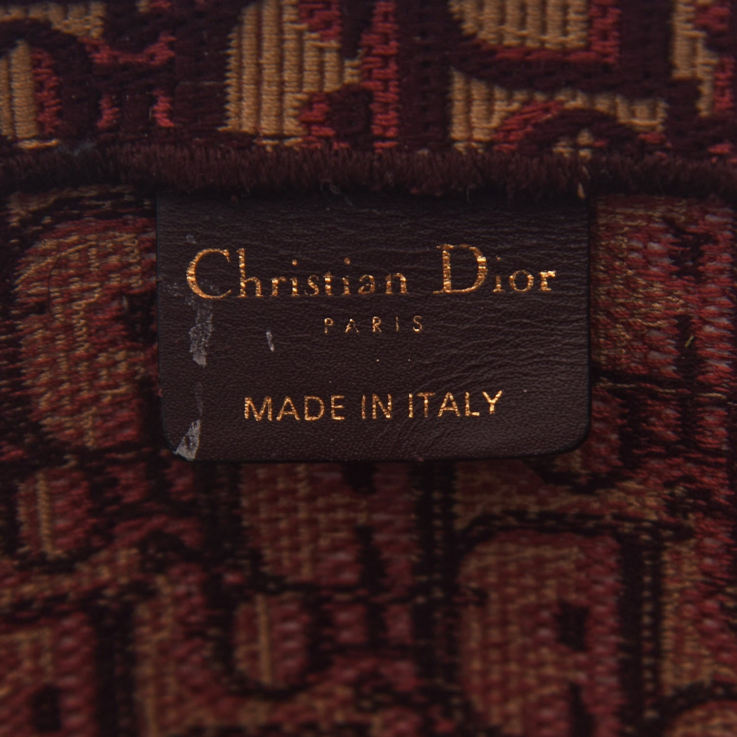 Christian Dior Oblique Large Book Tote Burgundy Multicolor 6 of 10