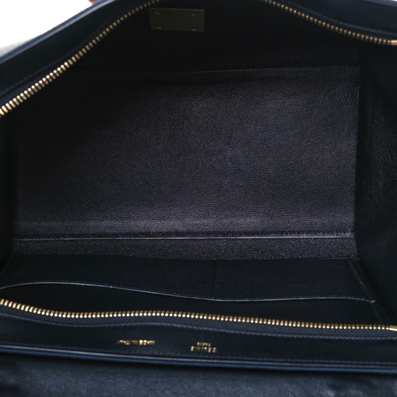 Celine Smooth Calfskin Linen Medium Tri-Color Trapeze Navy Blue 5 of 9