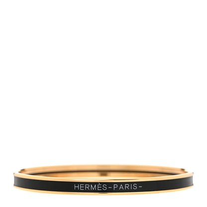 Hermes Enamel Uni Bangle Black 1 of 5