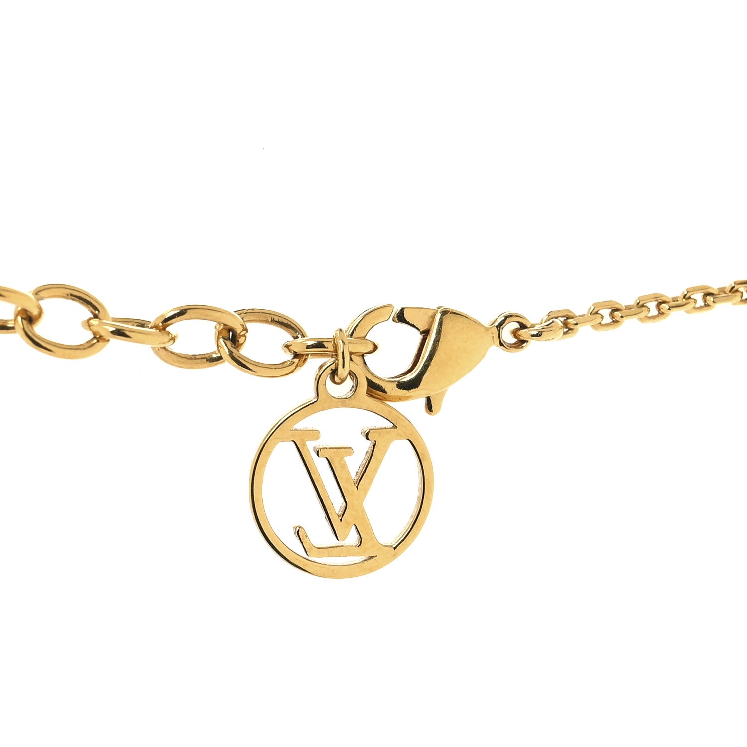 Louis Vuitton Metal Crystal LV In The Sky Necklace Gold 4 of 6