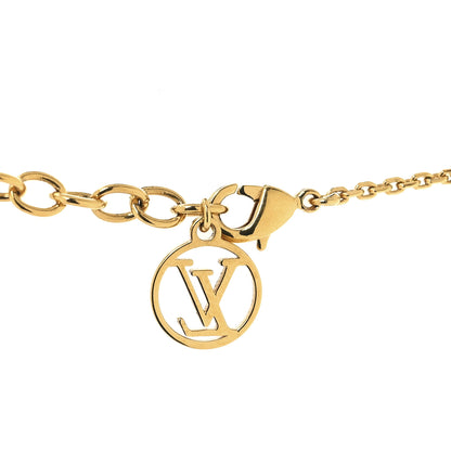 Louis Vuitton Metal Crystal LV In The Sky Necklace Gold 4 of 6