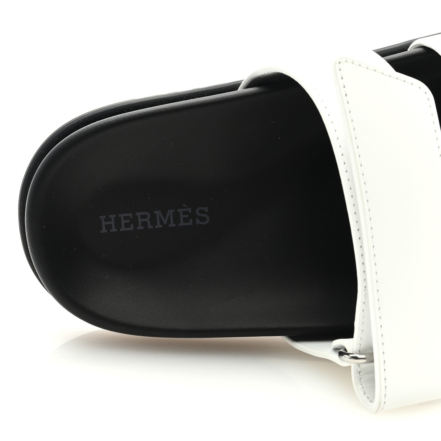 Hermes Calfskin Womens Chypre Sandals 35 White 7 of 7