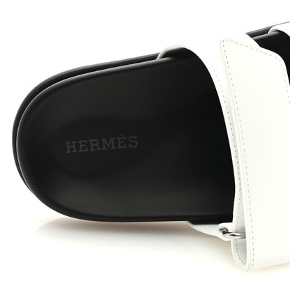 Hermes Calfskin Womens Chypre Sandals 35 White 7 of 7