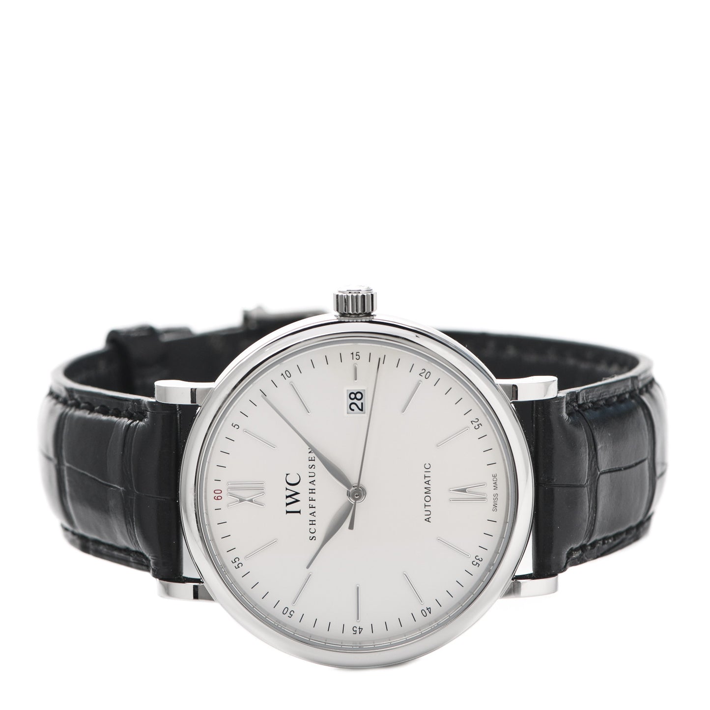 Stainless Steel Alligator 40mm Portofino Automatic Watch IW356501