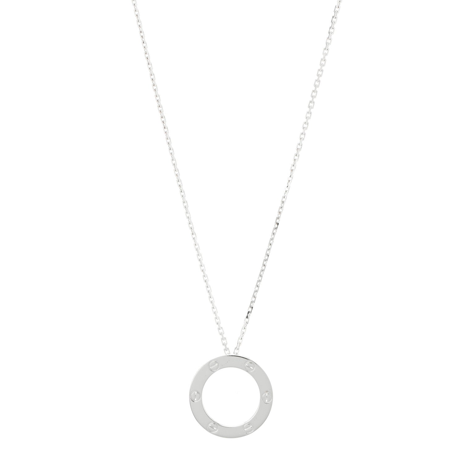 Cartier 18K White Gold LOVE Pendant Necklace 1 of 7