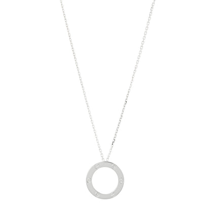 Cartier 18K White Gold LOVE Pendant Necklace 1 of 7