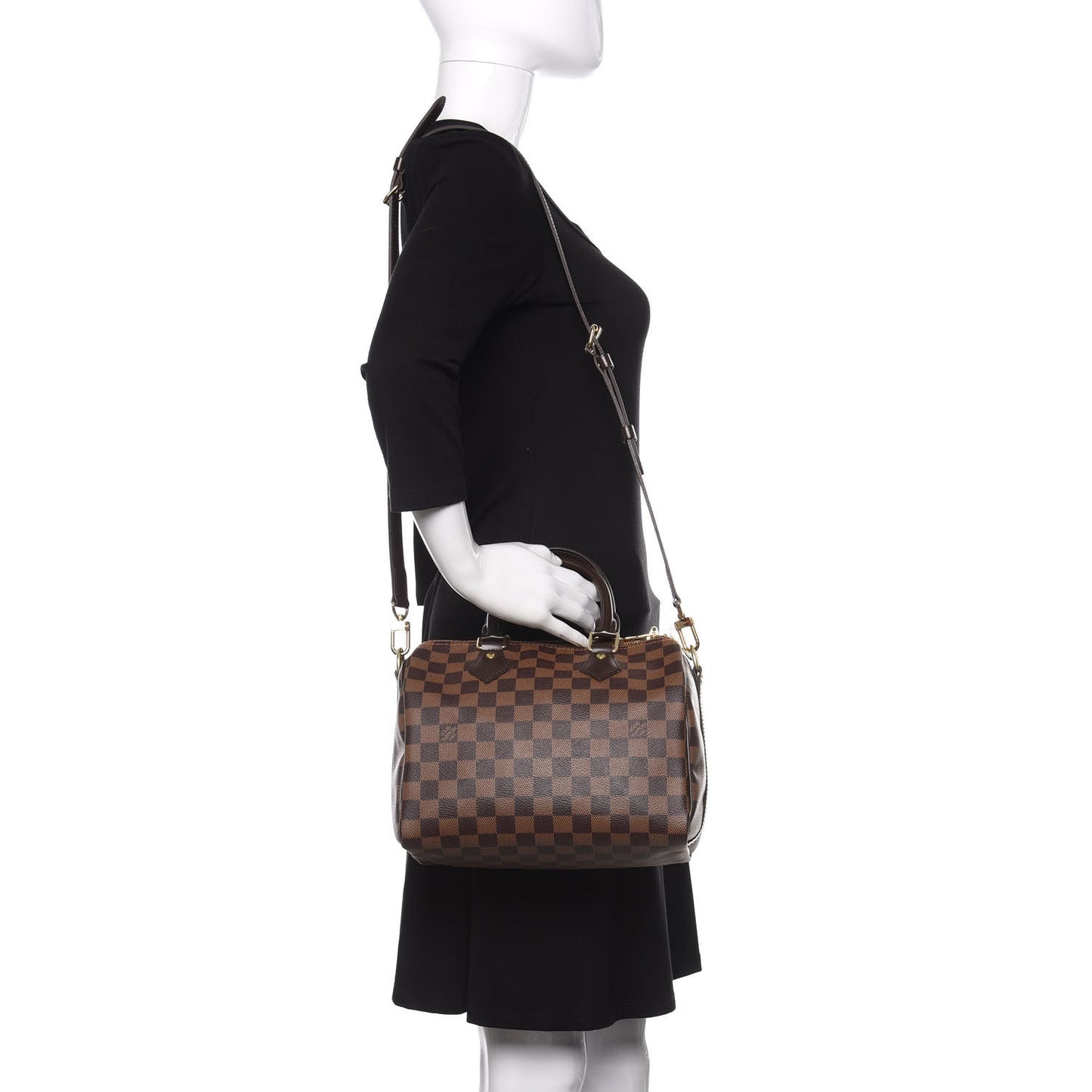 Damier Ebene Speedy Bandouliere 25