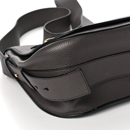 Tom Ford Grained Calfskin Soft Jennifer Saddle Bag Graphite 8 of 13