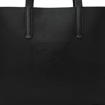 Burberry Calfskin TB Motif Embossed Tote Black 7 of 11