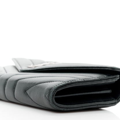 Saint Laurent SAINT LAURENT Lambskin Y Quilted Monogram Large Loulou Flap Wallet Black 12 of 15
