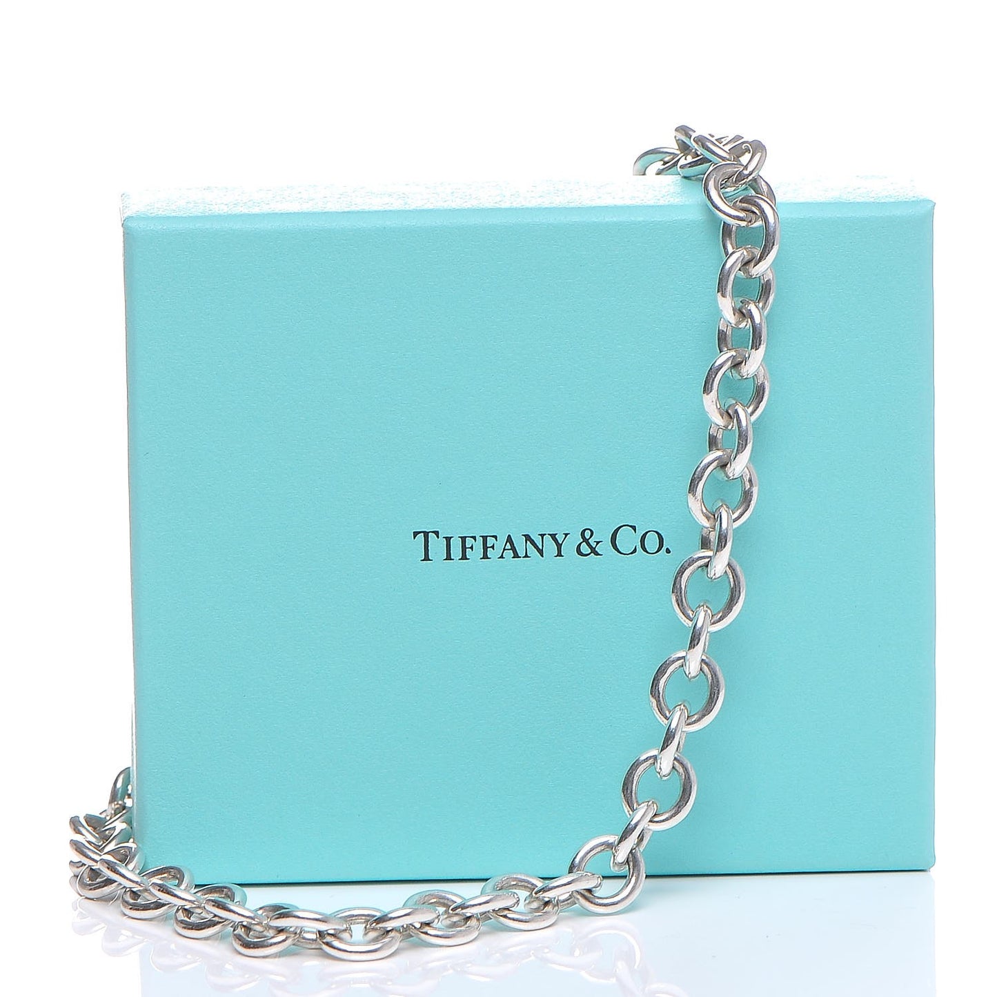 Sterling Silver Heart Tag Toggle Necklace