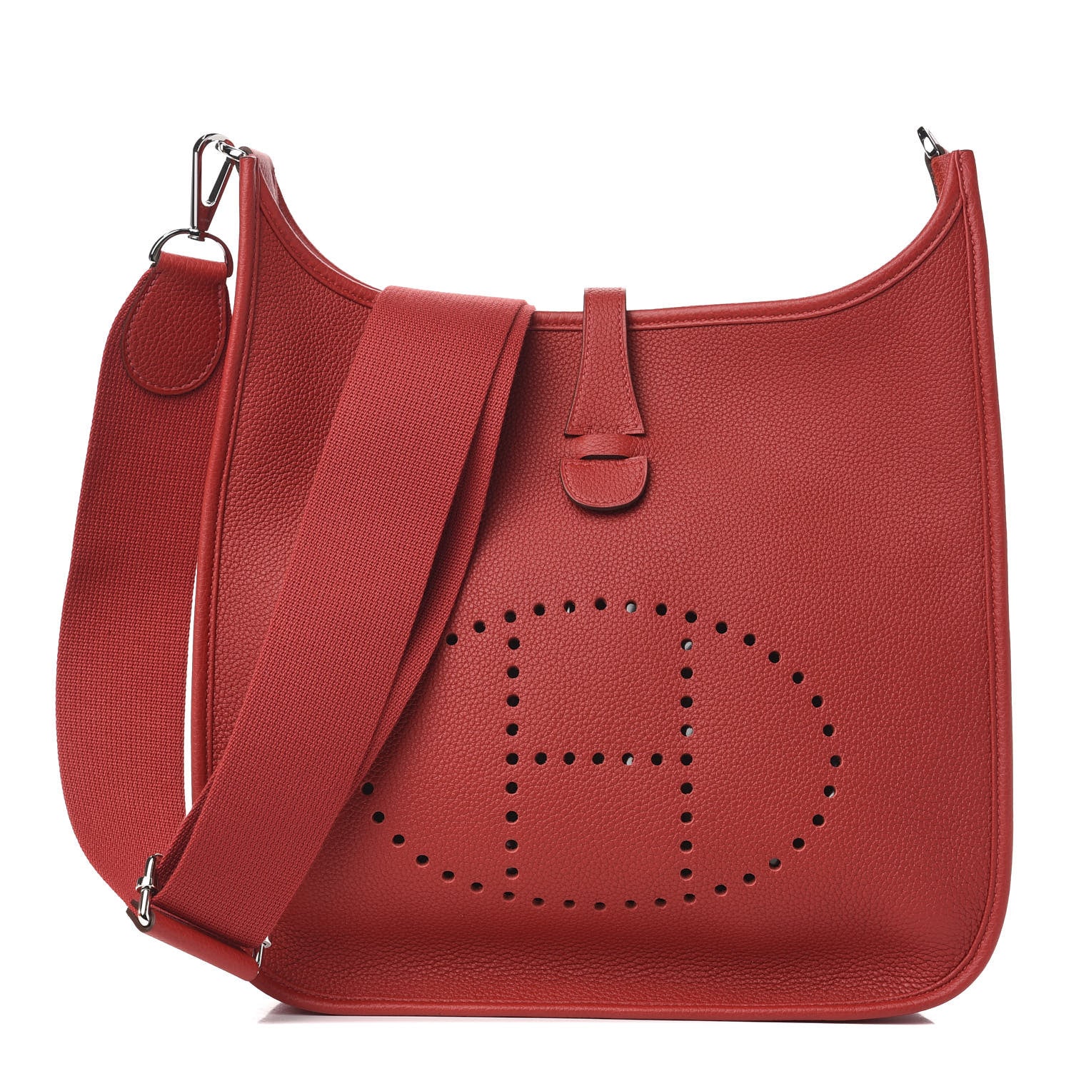 Hermes Taurillon Clemence Evelyne III PM Rouge Piment 1 of 11