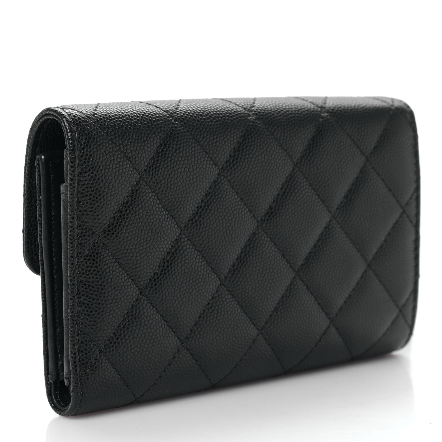 Chanel Caviar Quilted Coco Chanel CC Medium Flap Wallet Black 3 of 11