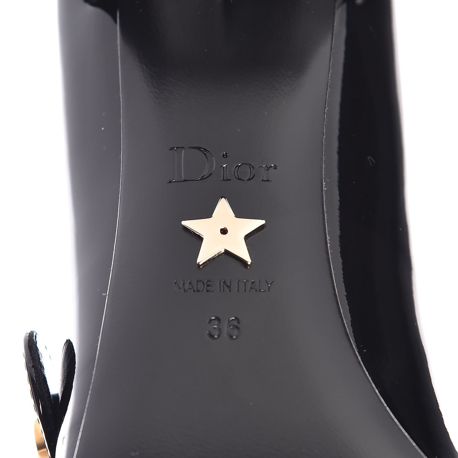 Christian Dior Patent Baby-D Ballet Pumps 36 Black 6 of 8