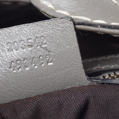 Gucci Monogram Large Jockey Hobo Grey 9 of 11