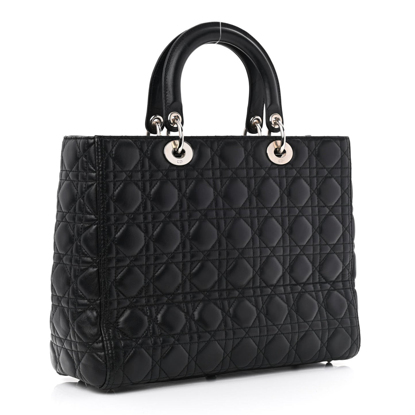 Lambskin Cannage Large Lady Dior Black