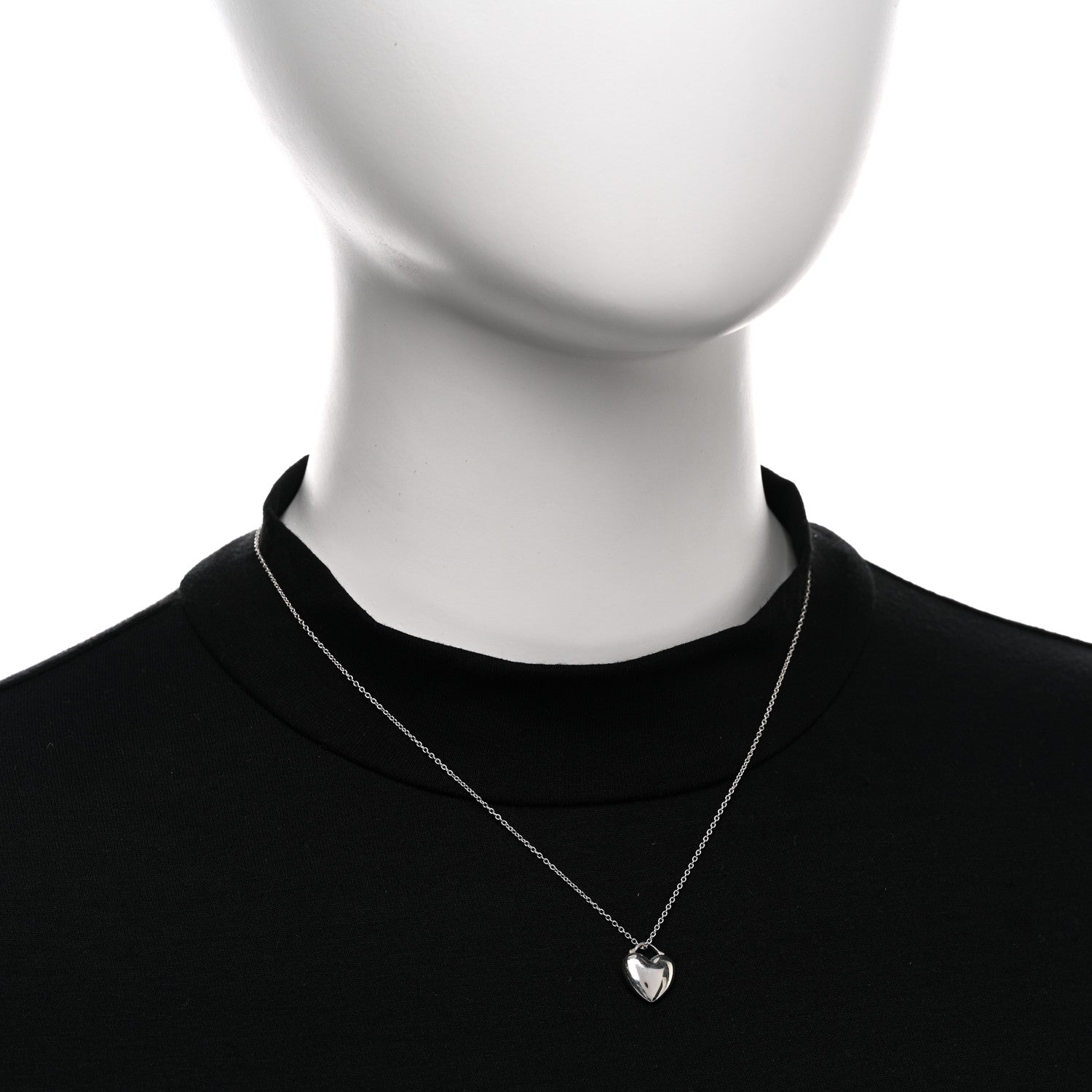 Tiffany Sterling Silver Heart Pendant Necklace 2 of 4