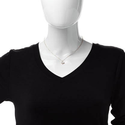 Van Cleef & Arpels 18K Yellow Gold Mother of Pearl Sweet Alhambra Butterfly Pendant Necklace 2 of 6