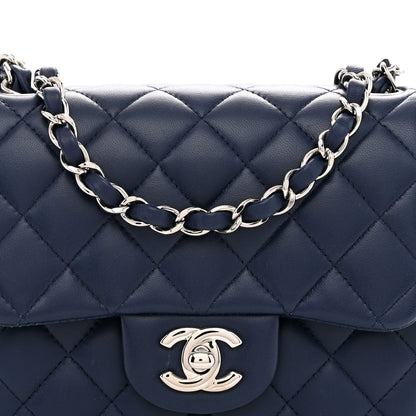 Chanel Lambskin Quilted Mini Square Flap Navy 8 of 12
