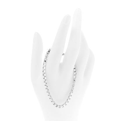 Tiffany Sterling Silver 4mm Venetian Link Bracelet 2 of 6