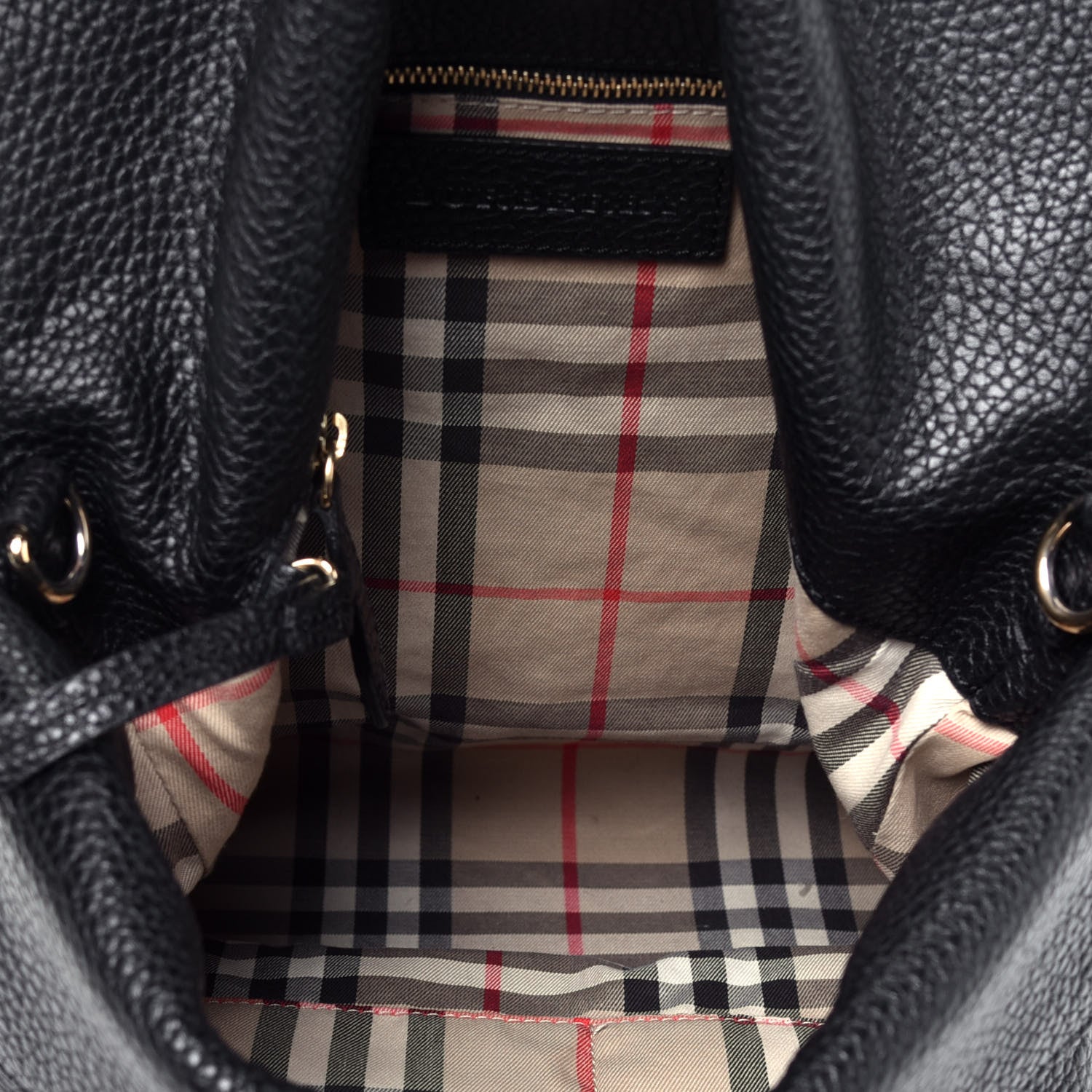 Burberry London Grainy Calfskin Medium Cale Hobo Black 5 of 11