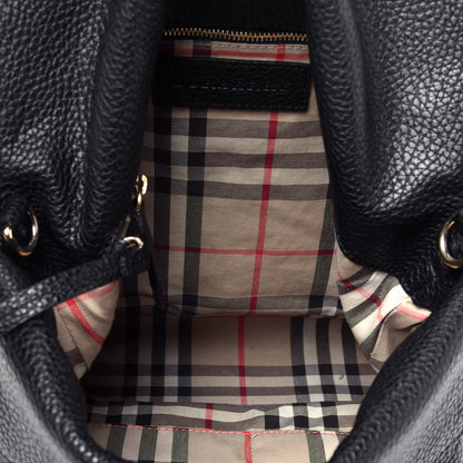 Burberry London Grainy Calfskin Medium Cale Hobo Black 5 of 11