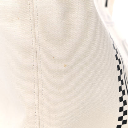 Versace Canvas Logo Tote Black White 28 of 28