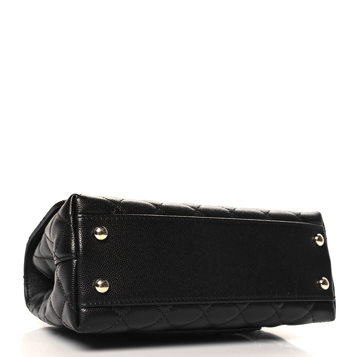 Chanel Caviar Lizard Embossed Quilted Mini Coco Handle Flap Black 4 of 10