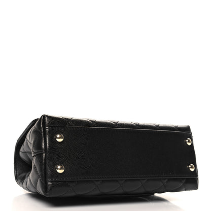 Chanel Caviar Lizard Embossed Quilted Mini Coco Handle Flap Black 4 of 10