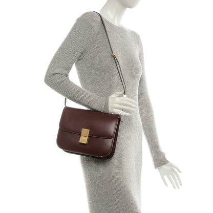 Celine Box Calfskin Medium Classic Box Flap Bag Burgundy 2 of 7