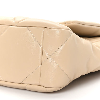 Chanel Lambskin Quilted Medium Chanel 19 Flap Beige 10 of 12