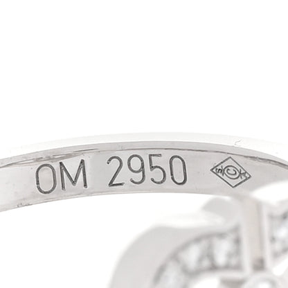 Cartier 18K White Gold Diamond Small Hearts and Symbols Ring 49 4.75 5 of 5