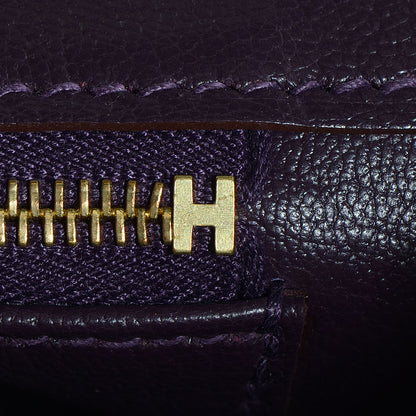 Hermes Taurillon Clemence Birkin 30 Raisin 21 of 22