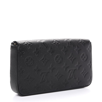 Louis Vuitton Empreinte Pochette Felicie Chain Wallet Black 2 of 8