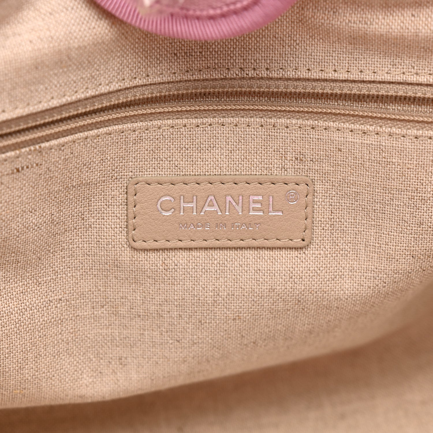 Chanel Mixed Fibers Small Deauville Tote Dark Pink 7 of 12