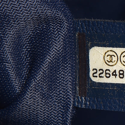 Chanel Tweed Crest Trip Backpack Navy Burgundy 7 of 7
